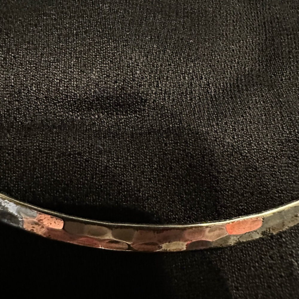 Sterling silver stamped neck collar choker - Picture 4 of 7